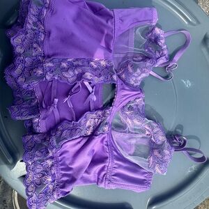 Purple sheer top
